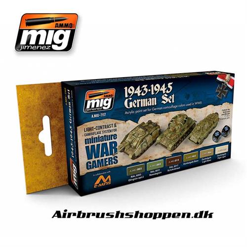 A.MIG 7117 Wargame 1943-1945 German Set 6x17 ml